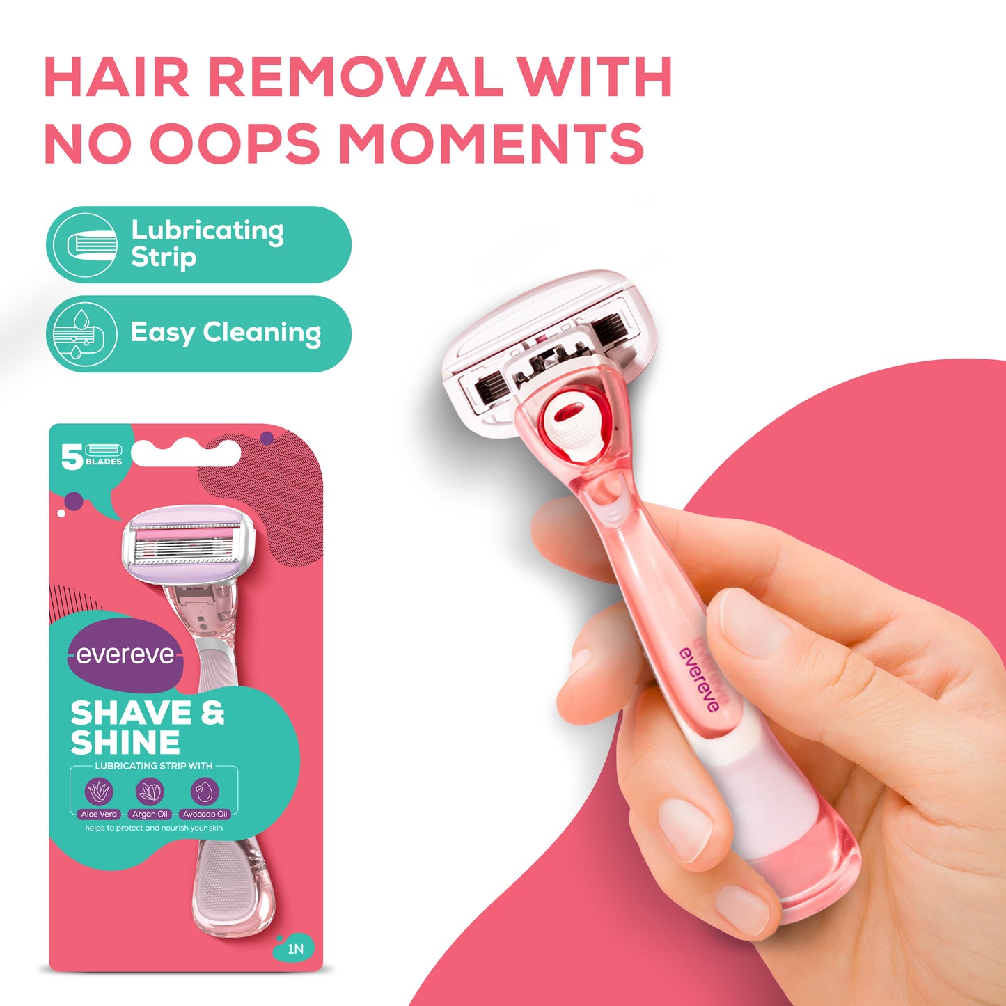 Evereve Shave & Shine Refill Blades, Cartridges for Razors, Pack of 2