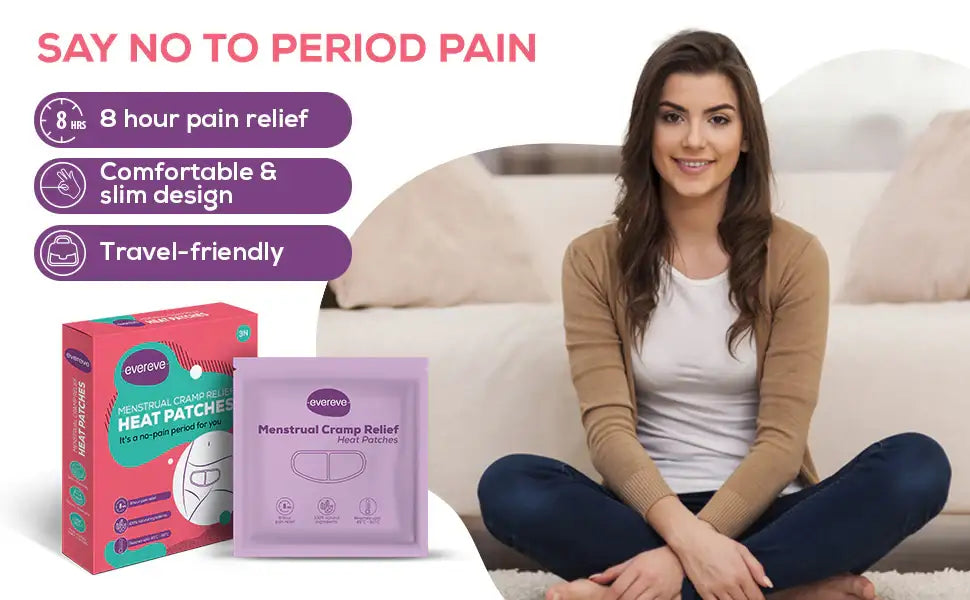 Evereve Period Pain Relief Heat Patches, 3's Pack