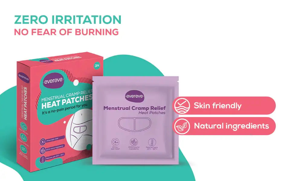 Evereve Period Pain Relief Heat Patches, 3's Pack