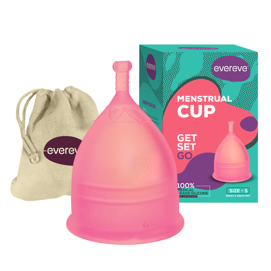 Evereve Menstrual Cup for Women, Small Size, 1 Pc,Pink