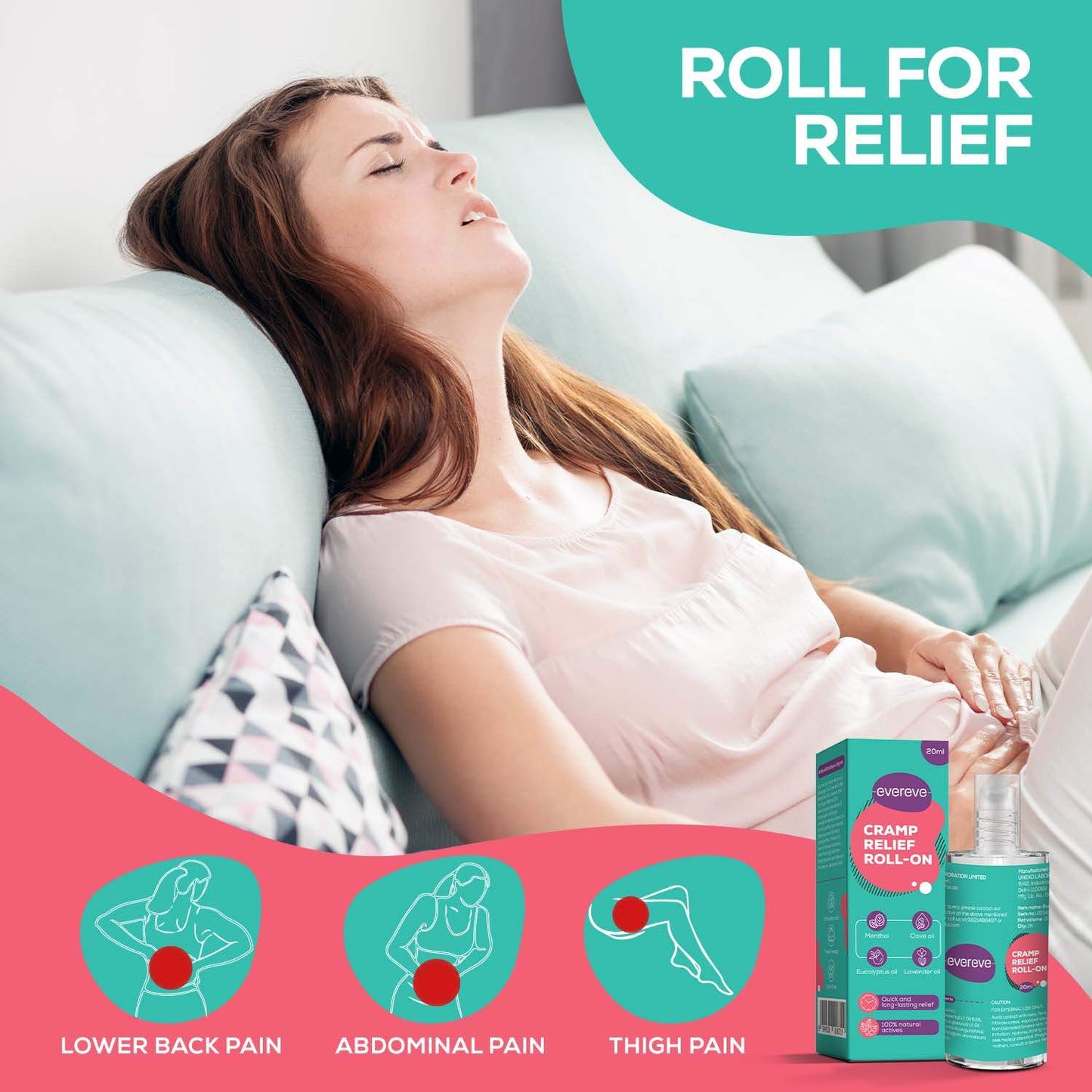Evereve Menstrual Cramp Relief Oil, 20ml, 1 Pc