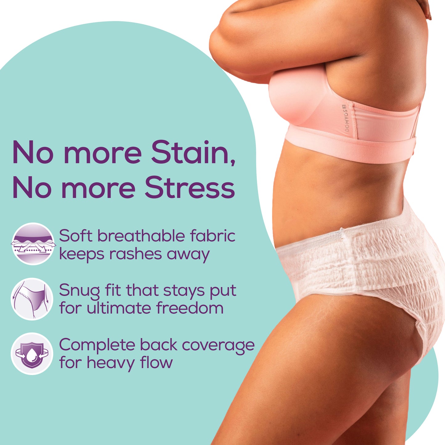 Evereve Ultra Absorbent Disposable Period Panties, L-XL, 10's Pack