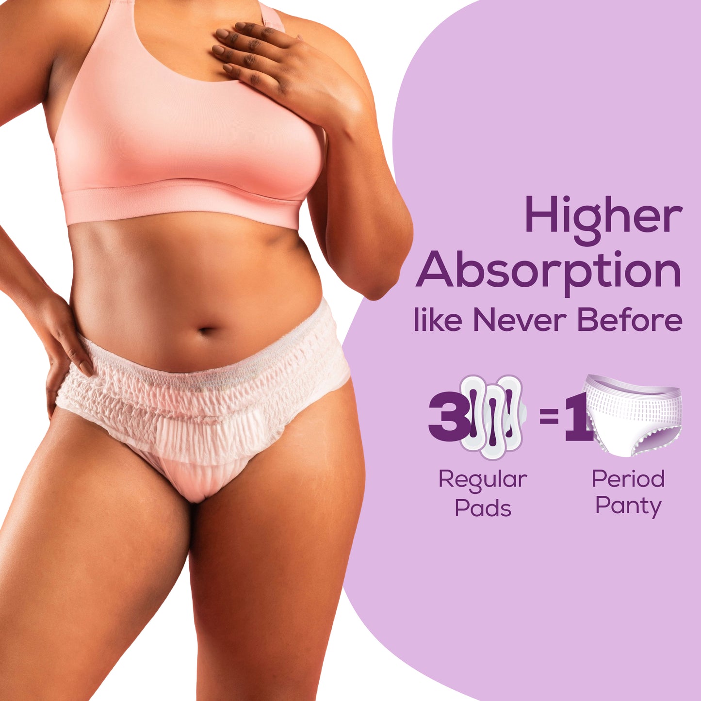 Evereve Ultra Absorbent Disposable Period Panties, L-XL, 10's Pack