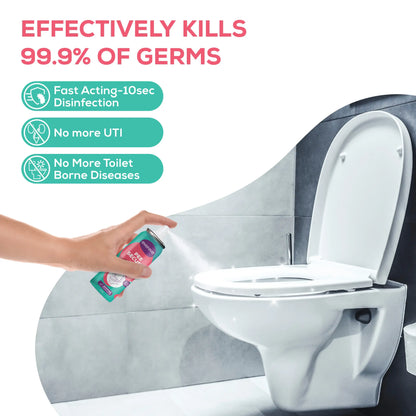 Evereve Pee Secure Toilet Seat Sanitizer Spray Combo, 100ml, 2's Pack