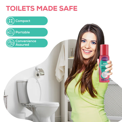 Evereve Pee Secure Toilet Seat Sanitizer Spray Combo, 100ml, 2's Pack