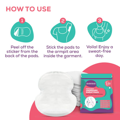 Evereve Disposable Underarm Sweat Pads, 48's Pack