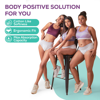 Evereve Ultra Absorbent Disposable Period Panties, L-XL, 5's Pack