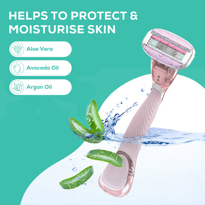 Evereve Shave & Shine Refill Blades, Cartridges for Razors, Pack of 4