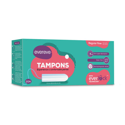 Evereve Tampons Viscose, Regular flow, 20's Pack