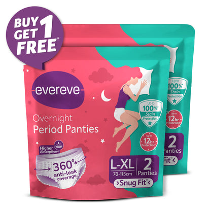 Overnight Period Panties,2's,Buy 1 Get 1