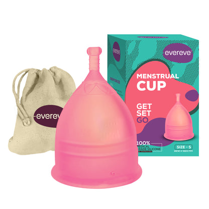 Evereve Menstrual Cup for Women, Small Size, 1 Pc,Pink