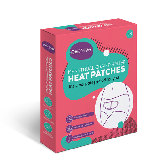 Evereve Period Pain Relief Heat Patches, 3's Pack