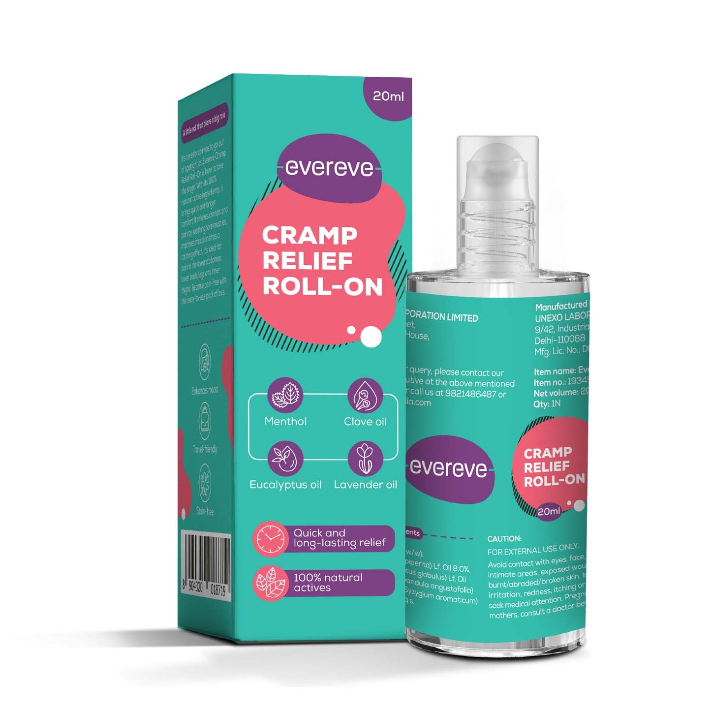 Evereve Menstrual Cramp Relief Oil, 20ml, 1 Pc
