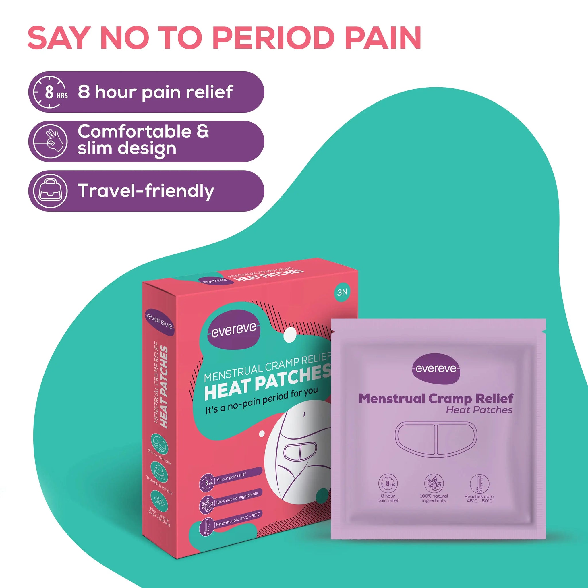 Evereve Period Pain Relief Heat Patches - Pack of 3 – Evereve online