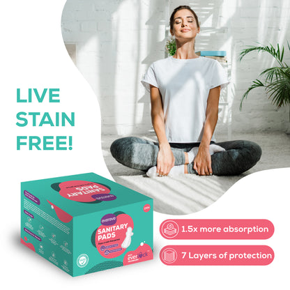 Evereve Ultra Thin Rash Free Cotton Sanitary Pads, XXL, 24's Pack