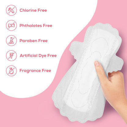 Evereve Ultra Thin Rash Free Cotton Sanitary Pads combo, , 12's Pack