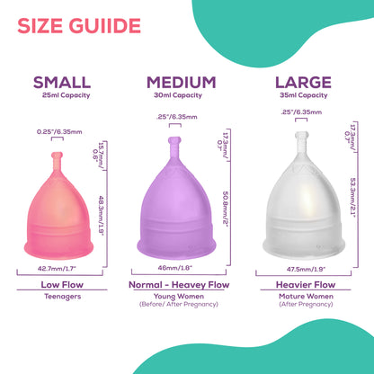 Evereve Menstrual Cup for Women, Medium Size, 1 Pc,Purple