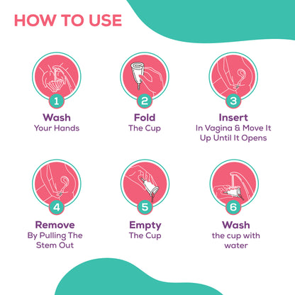 Evereve Menstrual Cup for Women, Medium Size, 1 Pc,Purple