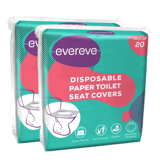 Evereve Disposable Paper Toilet Seat Covers, 40's Pack