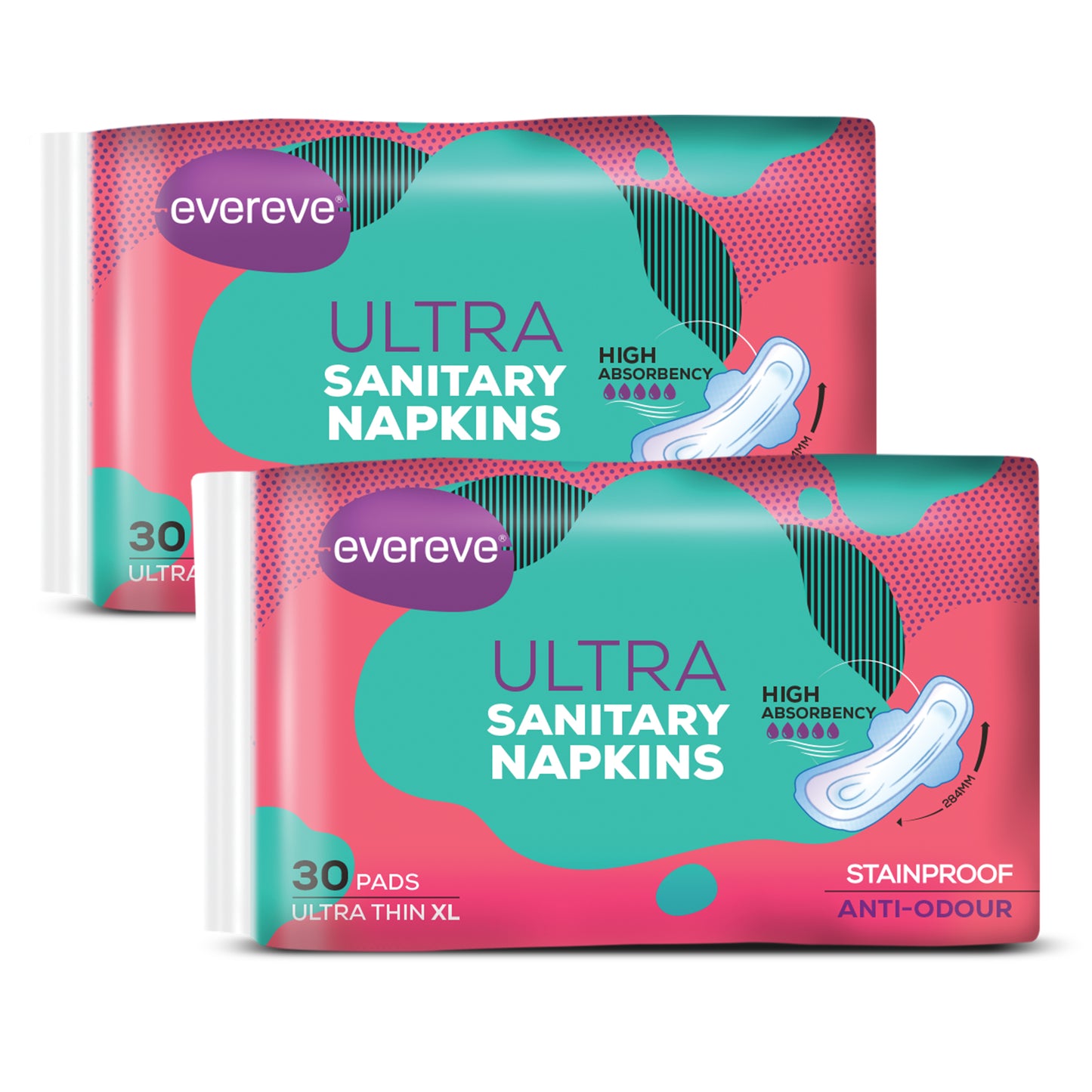 Evereve Ultra Sanitary Napkin/Pad, XL, 60's Pack