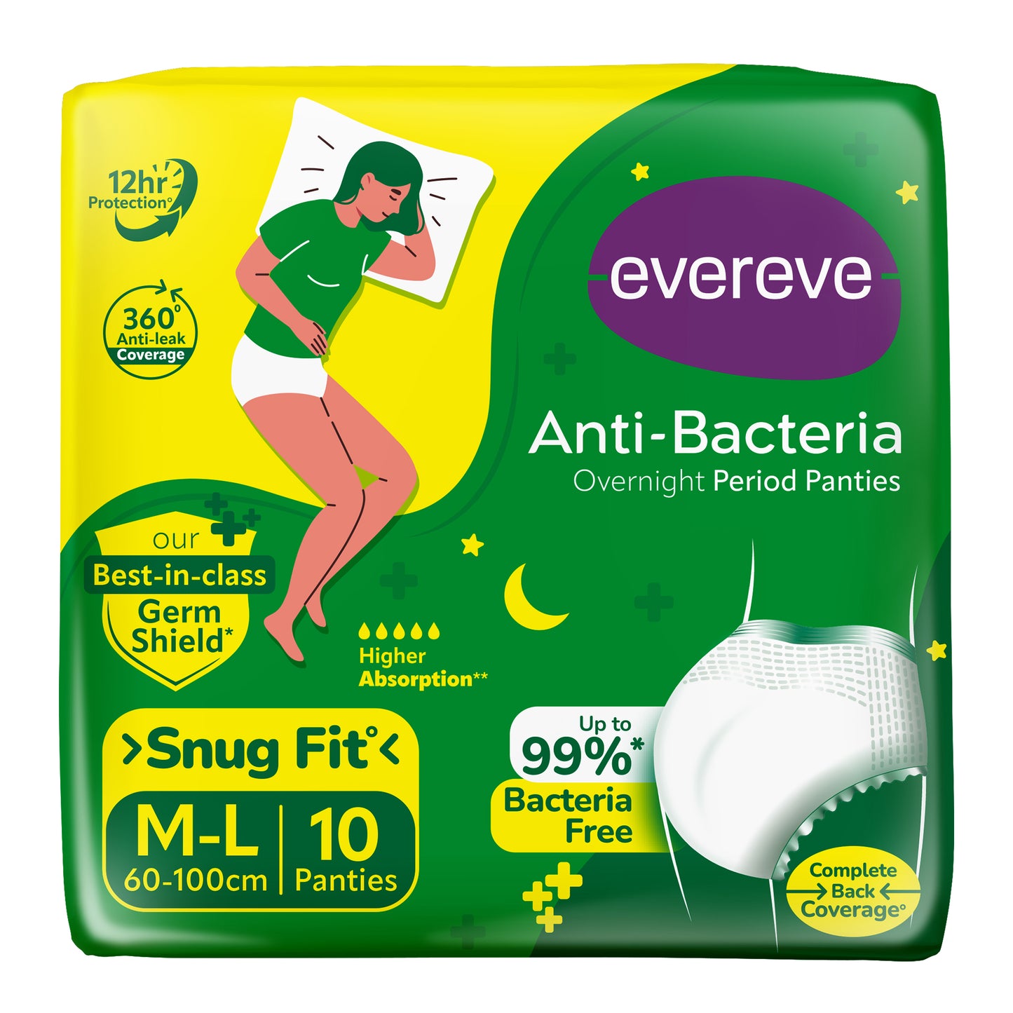 Evereve Anti Bacteria Period Panty for Girls & Women 10s