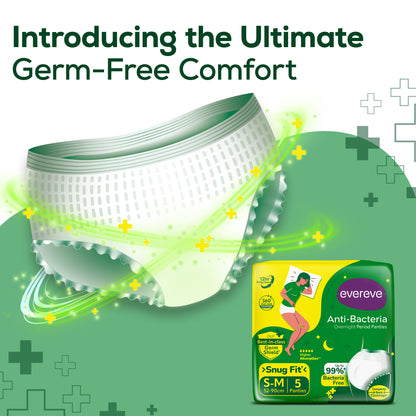Evereve Anti Bacteria Period Panty for Girls & Women 5s