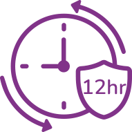 Up to 12 hrs of protection